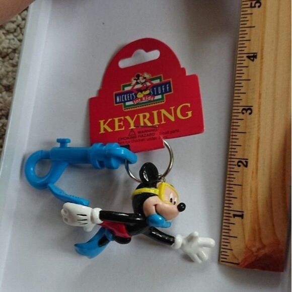 New vintage Mickey mouse snorkeling mask keychain with clip - Picture 1 of 8